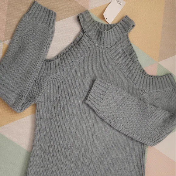 TOBI Mini Sweater Cutout Shoulder Dress size M - Picture 6 of 12